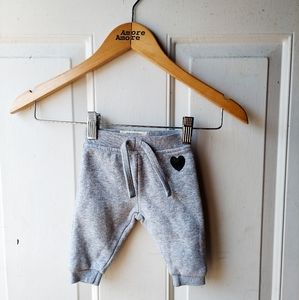 PRIMARK Baby girl grey HEART joggers